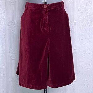 Thought clothing sustainable A line red velvet skirt